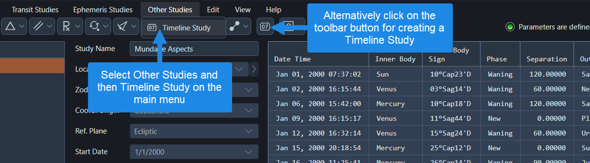 Creating a Timeline Study