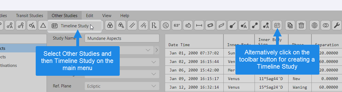 Creating a Timeline Study